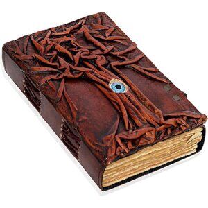 Hocus Pocus Book of Tree Spells Evil Eye Prop Gifts Leather Journal Writing Book